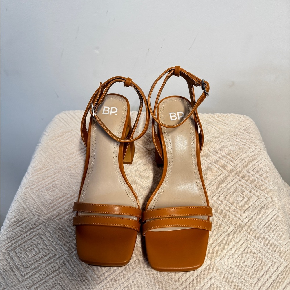 BP Women's Brown Strappy Heels
